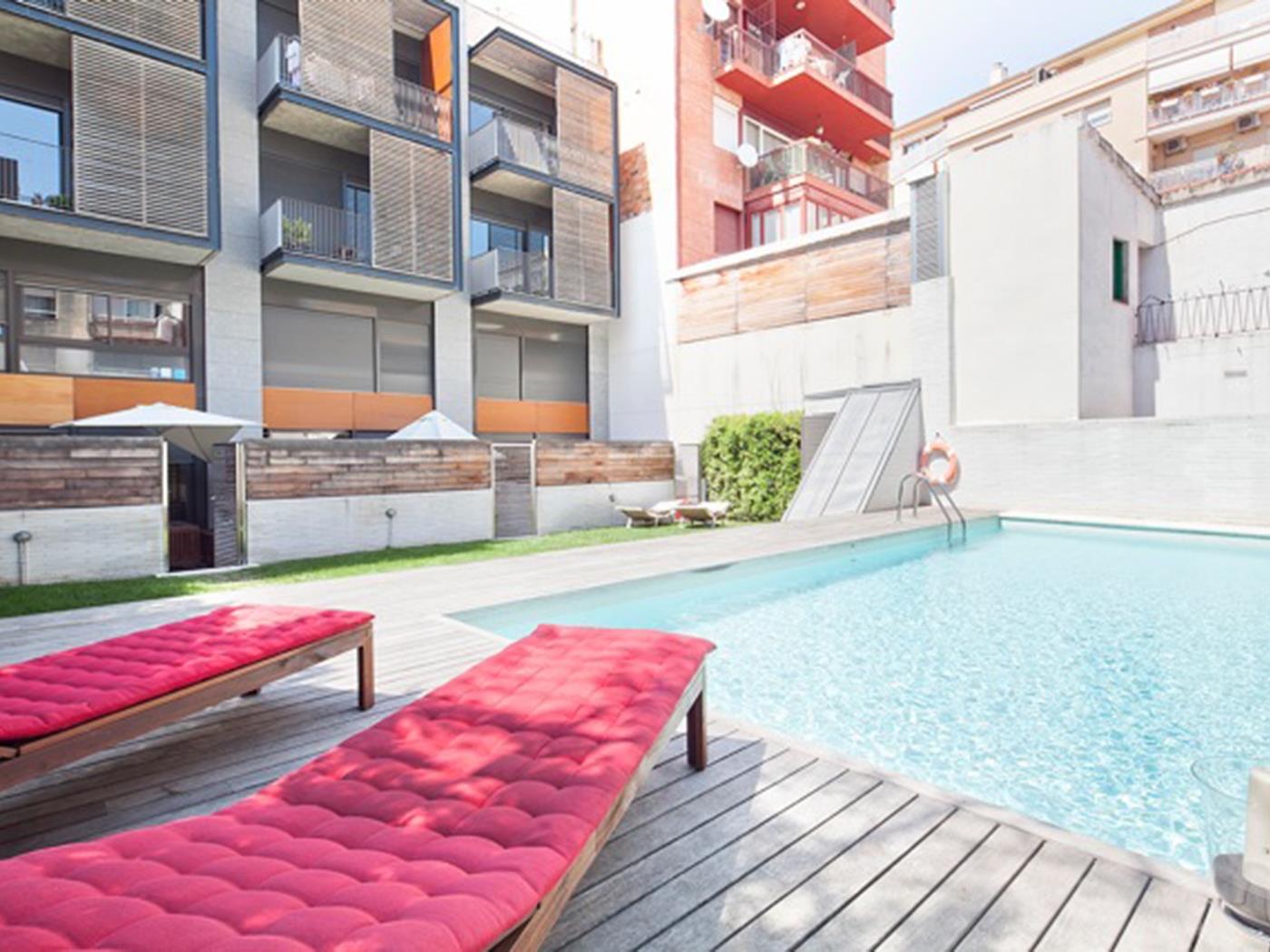 Apartment with Terrace and Pool near Park Güell - My Space Barcelona Aпартаменты